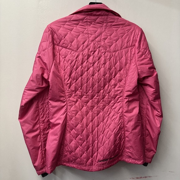 Womens Under Armour Storm Quilted Coldgear Infrared Wendy Pink Puffer Coat Small - Picture 8 of 10